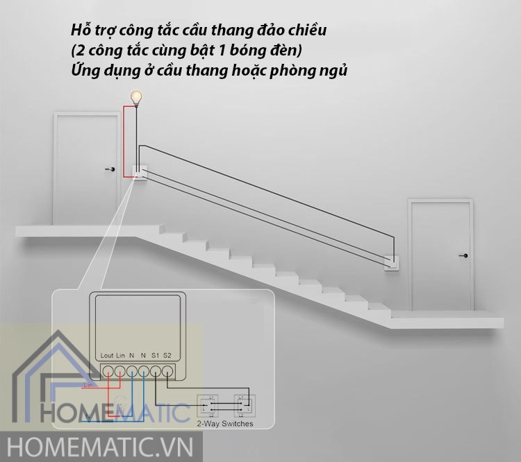 Cách nối công tắc đảo chiều