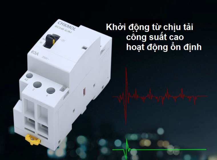 Khởi động Từ Hỗ Trợ Công Tắc Tay Công Suất Lớn 63a Bch863a