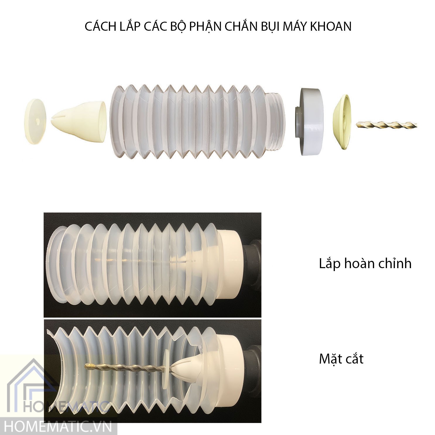 Dung cu chan bui may khoan