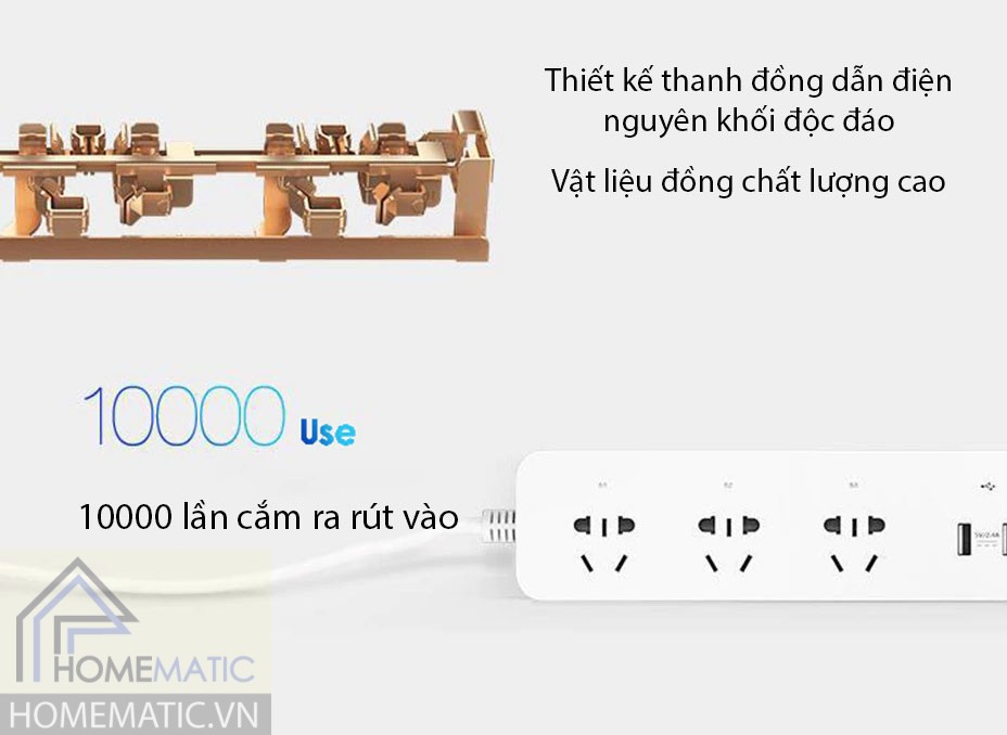 Ổ cắm wifi 3 cổng 2 USB Broadlink MP1