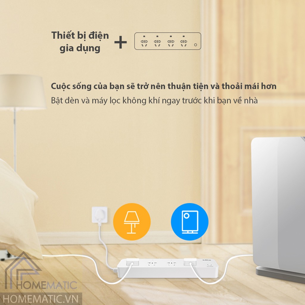 Ổ cắm wifi 4 cổng Broadlink MP1
