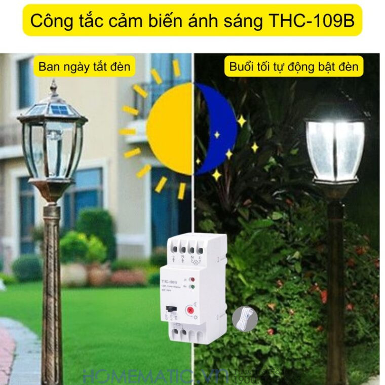 Công Tắc Cảm ứng ánh Sáng Mắt Rời Gắn Thanh Ray Tủ điện Thc-109b