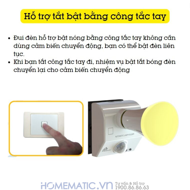 Đui đèn Thông Minh Cảm ứng Chuyển động Thân Nhiệt Homematic Alh300 Đui đèn Thông Minh Cảm ứng Chuyển động Thân Nhiệt Homematic Alh300