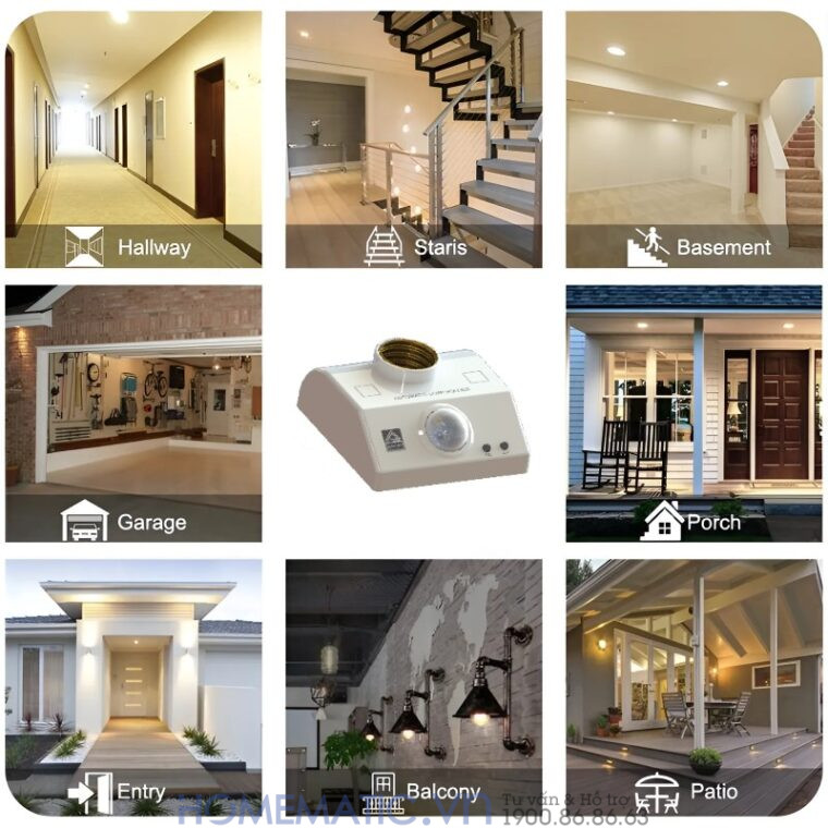 Đui đèn Thông Minh Cảm ứng Chuyển động Thân Nhiệt Homematic Alh300