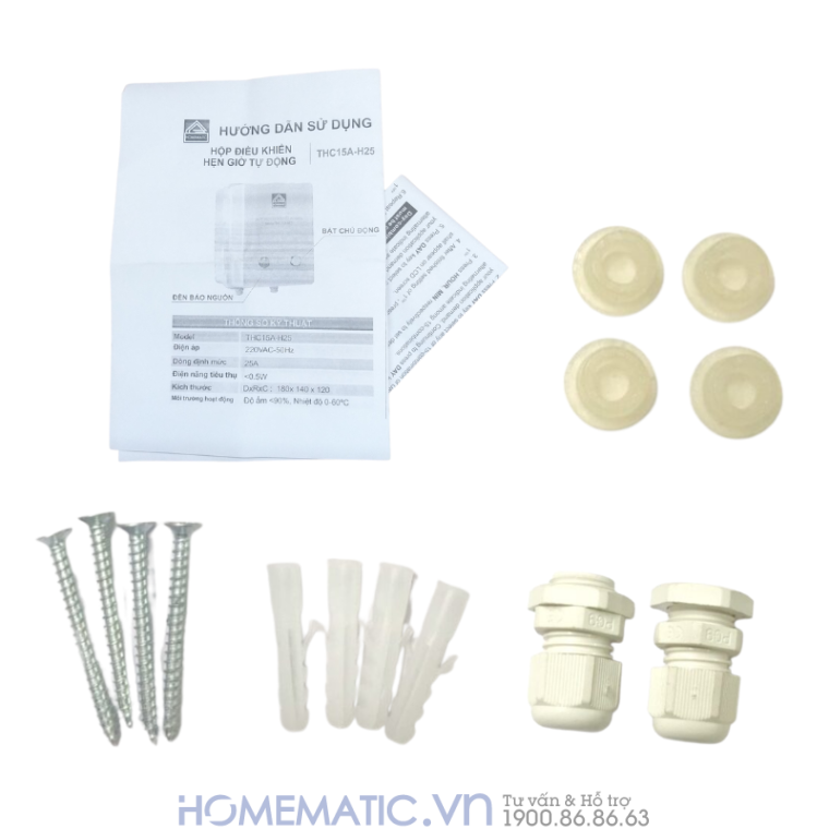 Hộp Hẹn Giờ Bật Tắt Thiết Bị điện Chống Nước Công Suất 25a Thc15a-h25