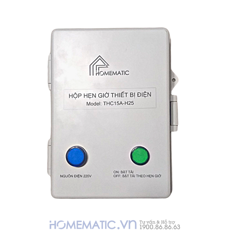 Hộp Hẹn Giờ Bật Tắt Thiết Bị điện Chống Nước Công Suất 25a Thc15a-h25