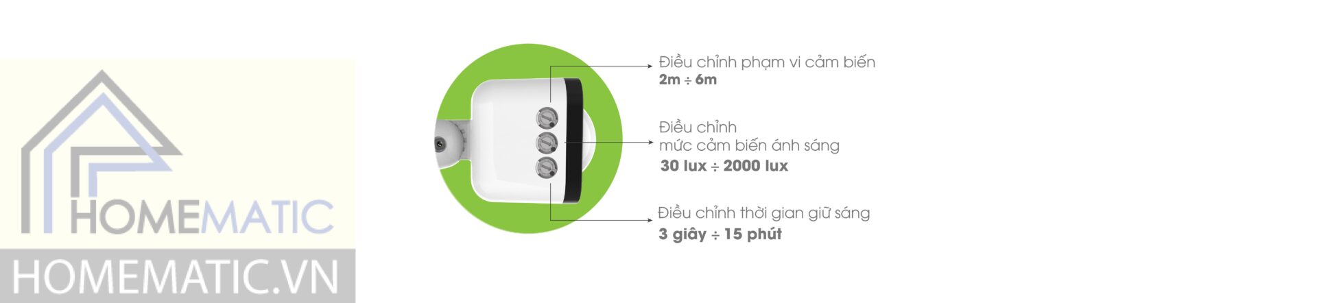 Công tắc cảm biến PIR chuyern động ánh sáng
