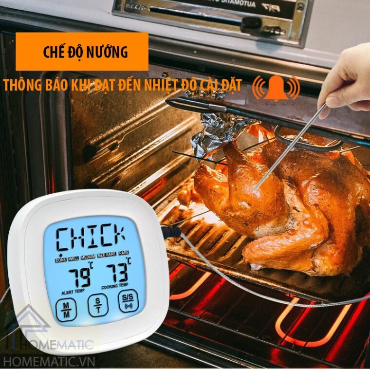 Nhiệt kế thực phẩm màn hình rời