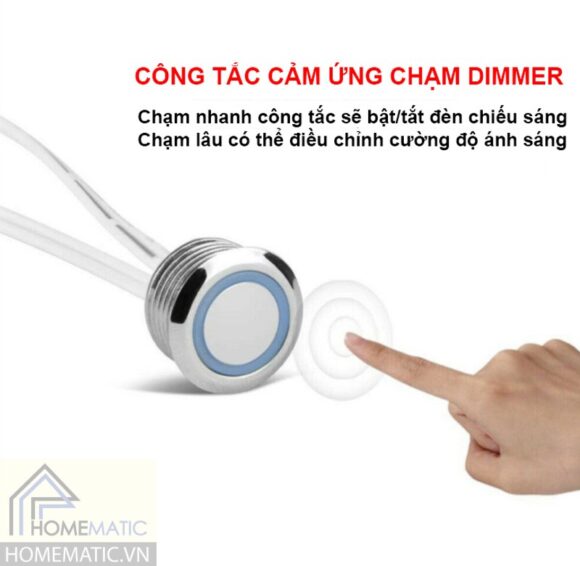 Công tắc tủ nội thất cảm ứng chạm dimmer 12V HMSC-TDZ