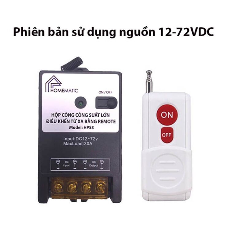 Bộ công tắc 30A điều khiển bằng remote tầm xa HPS3