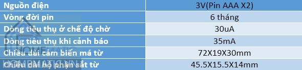 Cảm biến má từ WiFi báo động chống trộm mở cửa HM-DS02