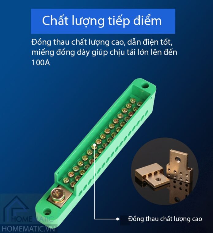 Cầu đấu chia nhỏ dây điện chịu tải lớn 160A-400A UKK