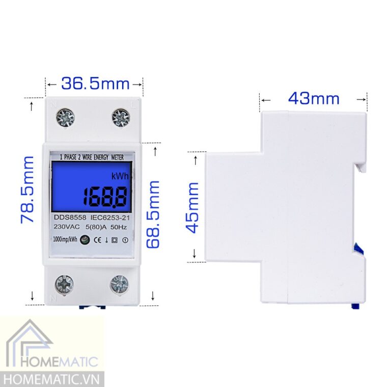 Công tơ điện tử 80A DDS8558