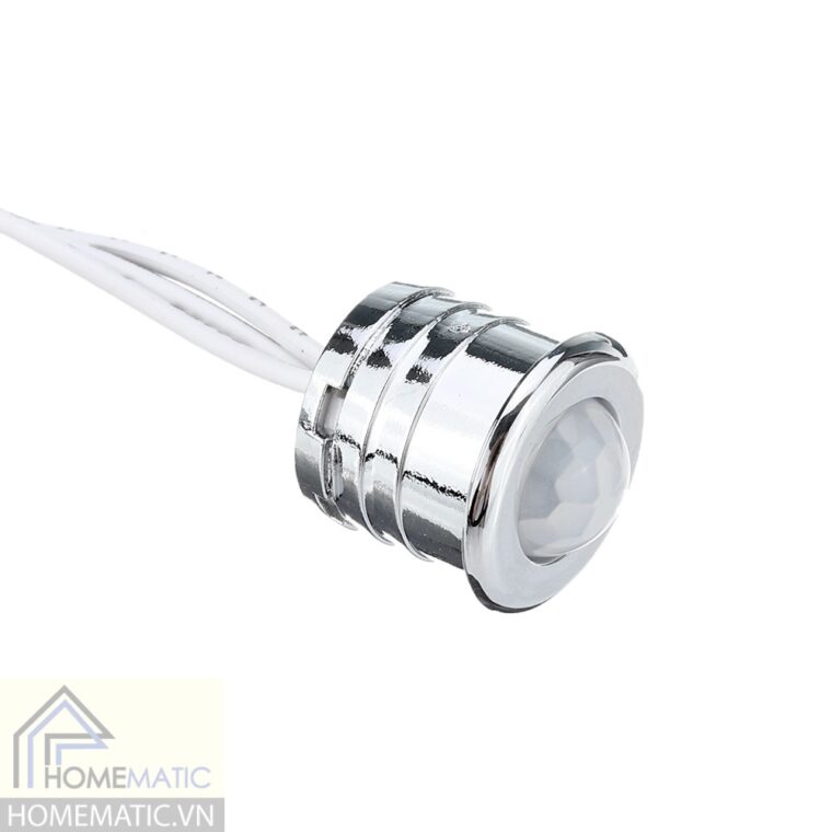 Công tắc đèn tủ nội thất khoét lỗ cảm biến PIR HMSC-LP2018 12v thân ngắn