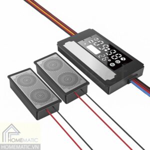 Công tắc gương cảm ứng chạm bật đèn hỗ trợ màn hiển thị nhiệt độ, độ ẩm, loa bluetooth HMCY-D12TOK60