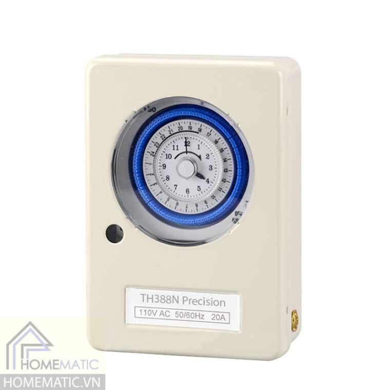 Hộp công tắc hẹn giờ cơ bật tắt công suất lớn TB388N Precision