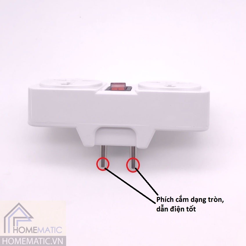 Ổ cắm đôi đa năng có công tắc nguồn TW2-A