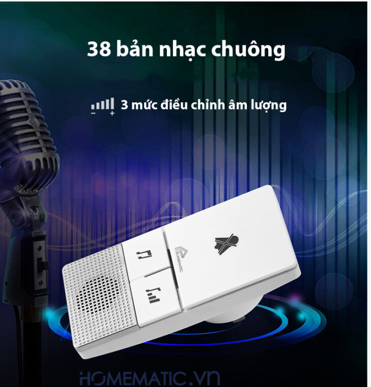 Chuông Cửa Không Dây Cao Cấp, Không Dùng Pin Homematic Hbm08