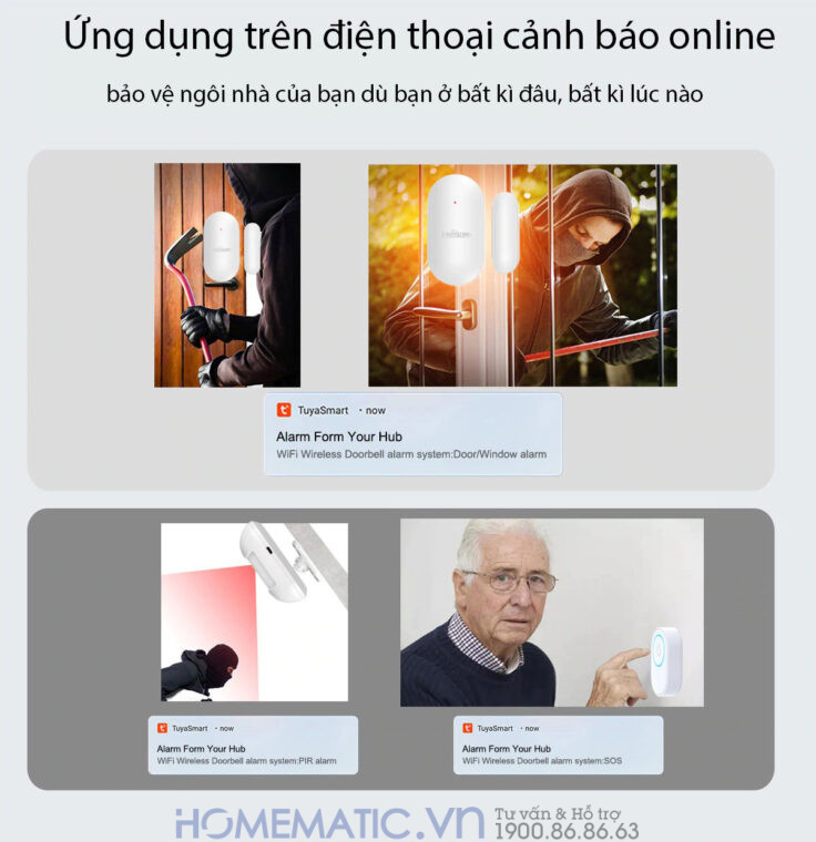 Chuông Cửa Không Dây Wifi Tuya Db12