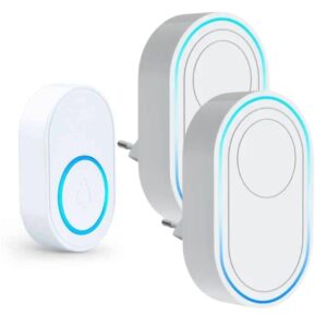 Chuông Cửa Không Dây Wifi Tuya Tdb12 1 nút bấm 2 loa chuông