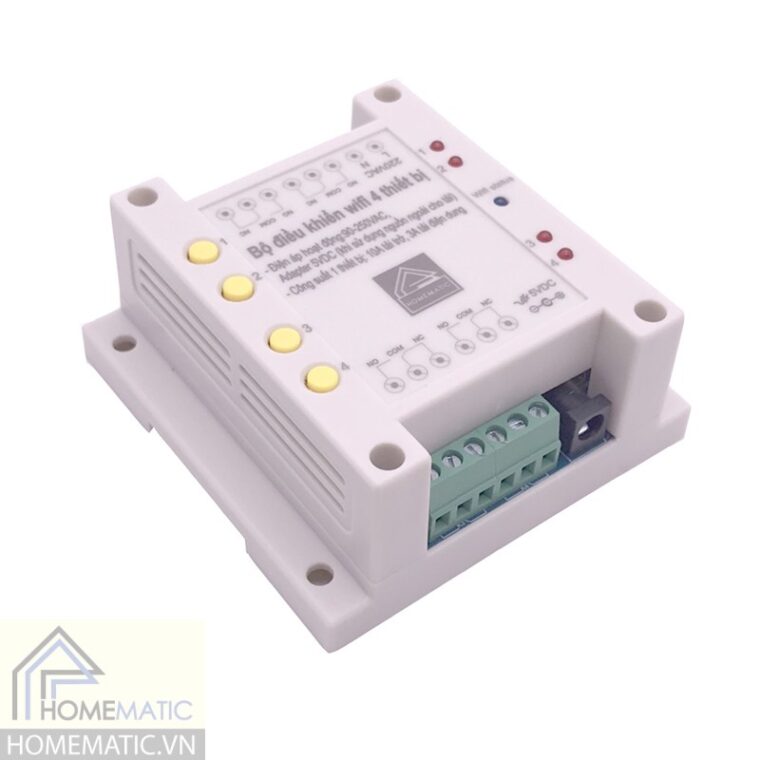 Hộp công tắc wifi điều khiển từ xa 4 cổng Homematic HTC4W