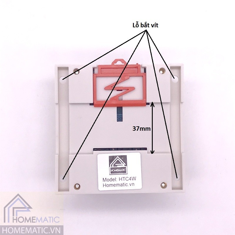 Hộp công tắc wifi điều khiển từ xa 4 cổng Homematic HTC4W