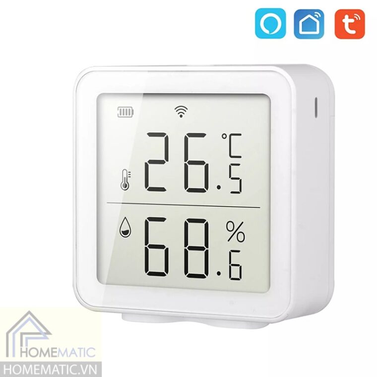 Nhiệt ẩm kế wifi Tuya TH100