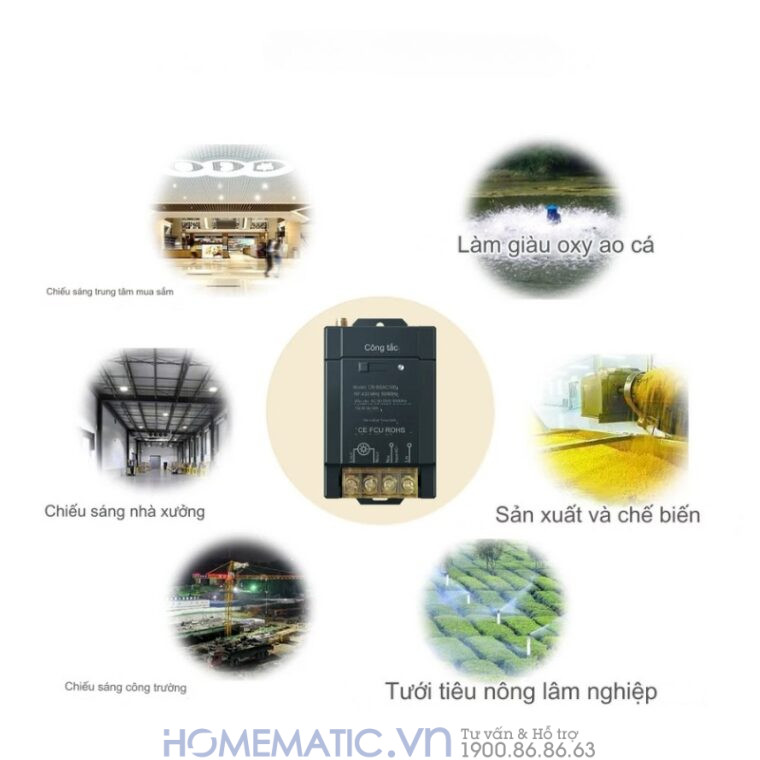 Bộ Công Tắc 30a điều Khiển Bằng Remote Tầm Xa 3km Hps4