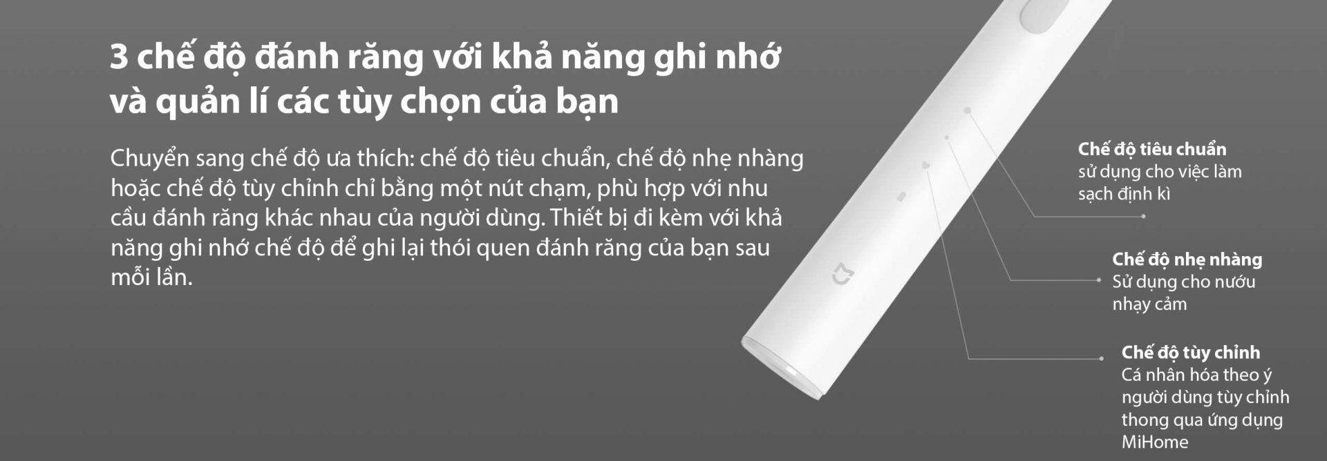 3 chế độ chải