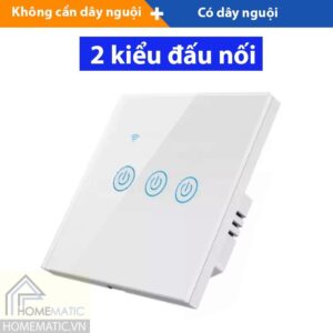 Công tắc wifi măt kính vuông hỗ trợ remote thế hệ mới TUYA HM31
