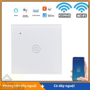 Công tắc wifi măt kính vuông hỗ trợ remote thế hệ mới TUYA HM31