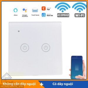 Công tắc wifi măt kính vuông hỗ trợ remote thế hệ mới TUYA HM31
