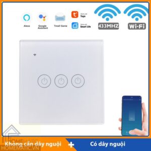 Công tắc wifi măt kính vuông hỗ trợ remote thế hệ mới TUYA HM31