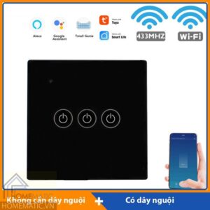 Công tắc wifi măt kính vuông hỗ trợ remote thế hệ mới TUYA HM31
