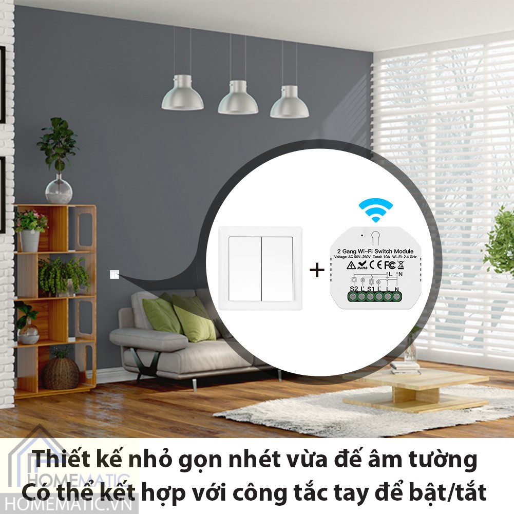 Kết hợp công tắc tay