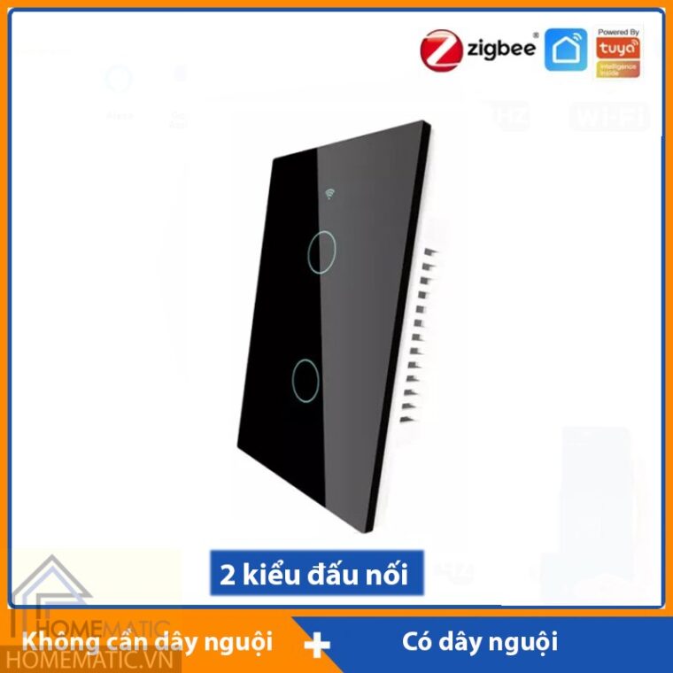 Công tắc Zigbee cảm ứng mặt kính thế hệ mới Tuya HM22