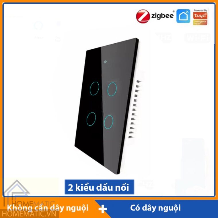 Công tắc Zigbee cảm ứng mặt kính thế hệ mới Tuya HM22