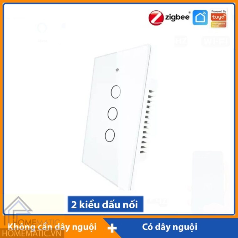 Công tắc Zigbee cảm ứng mặt kính thế hệ mới Tuya HM22
