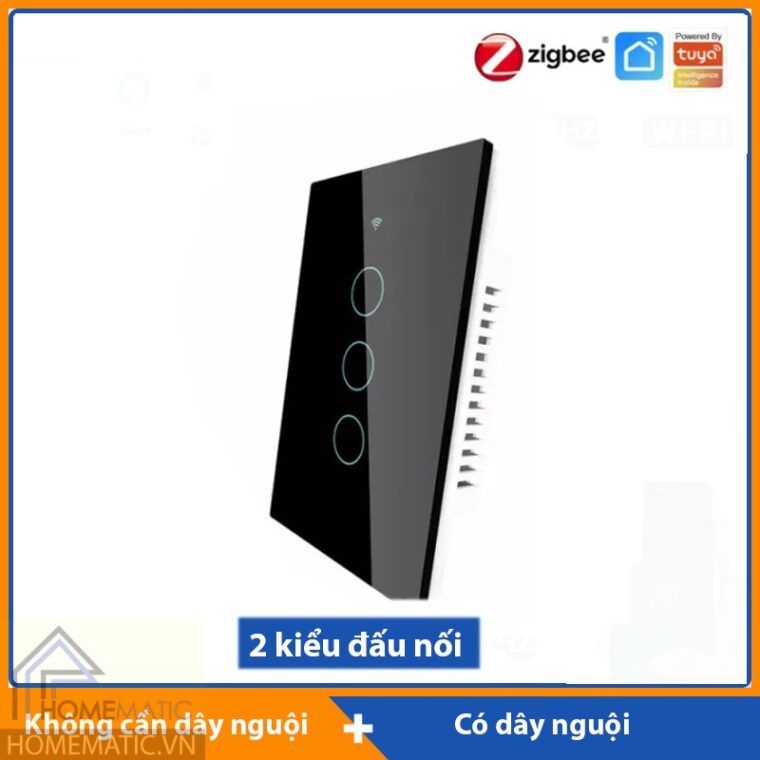 Công tắc Zigbee cảm ứng mặt kính thế hệ mới Tuya HM22