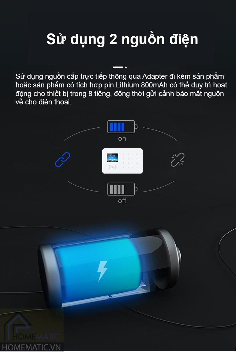 Sử dụng 2 nguồn điện