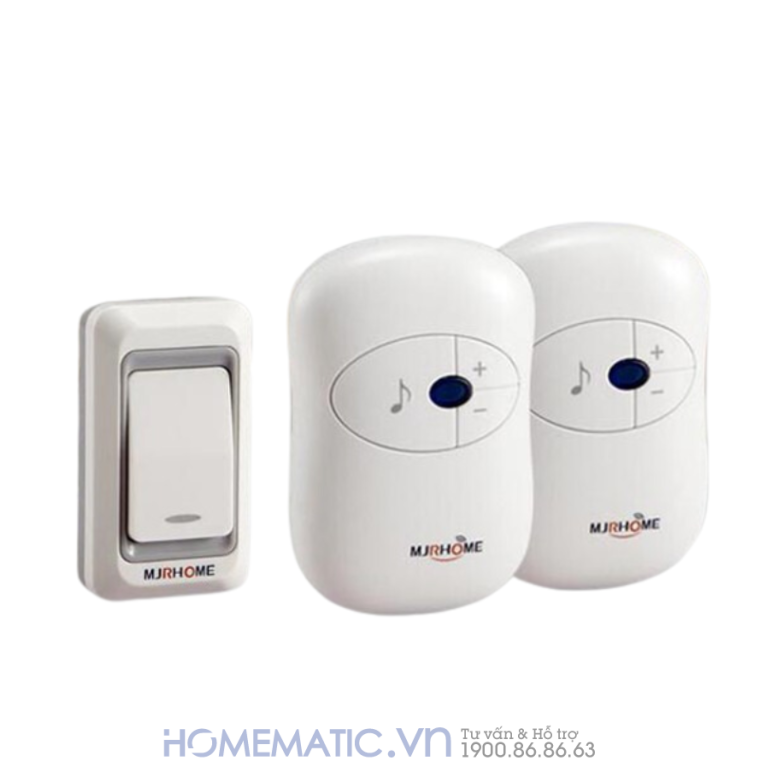 Chuông Cửa Không Dây 1 nút bấm 2 loa chuông Mjrhome H-a16e