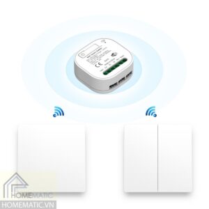 Nút bấm remote dán tường không dây không dùng pin RS