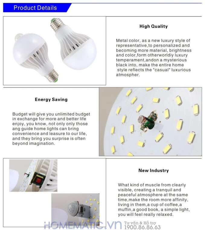 Đèn Led Cảm ứng Chuyển động Pir Đèn Led Cảm ứng Chuyển động Pir