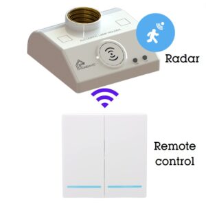 Đui đèn Cảm ứng Chuyển động Radar Vi Sóng Siêu Nhạy + điều Khiển Từ Xa Alh201