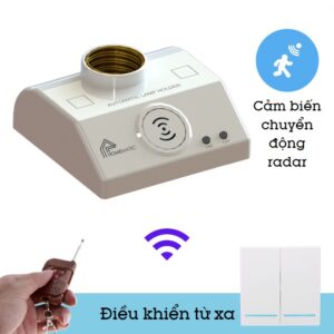 Đui đèn Cảm ứng Chuyển động Radar Vi Sóng Siêu Nhạy + điều Khiển Từ Xa Alh201