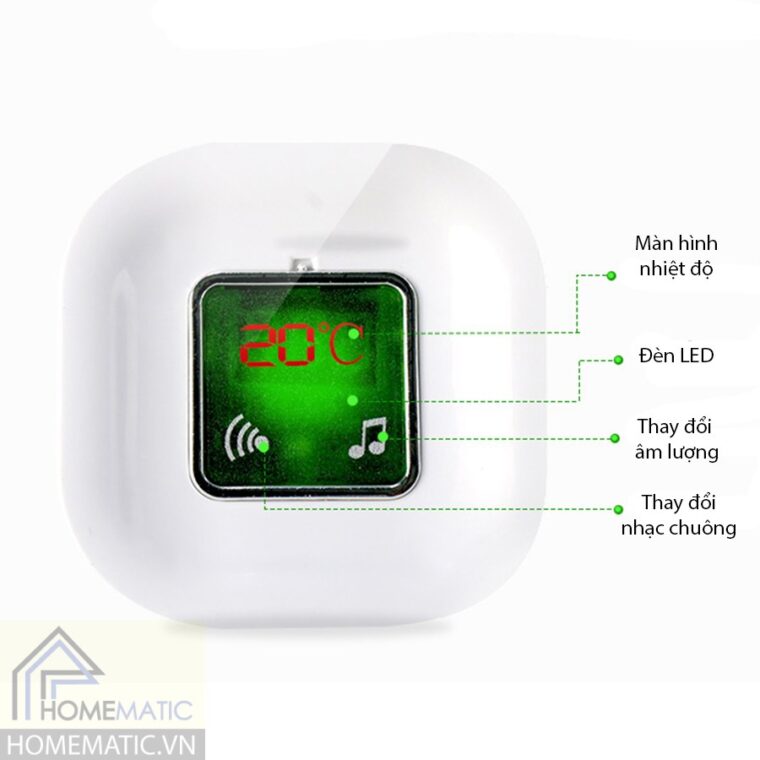 Chuông không dây báo nhiệu độ Zogin-B18