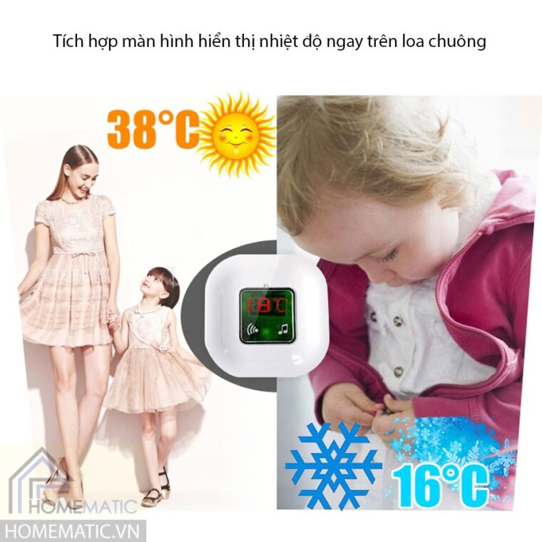 Chuông không dây báo nhiệu độ Zogin-B18