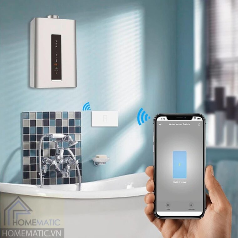 Công tắc bình nước nóng wifi Tuya 20A WH100-US