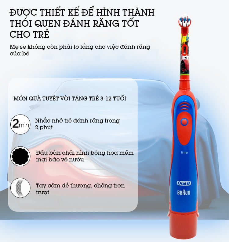 Bàn chải đánh răng điện cho trẻ em Oral-B DB4510K
