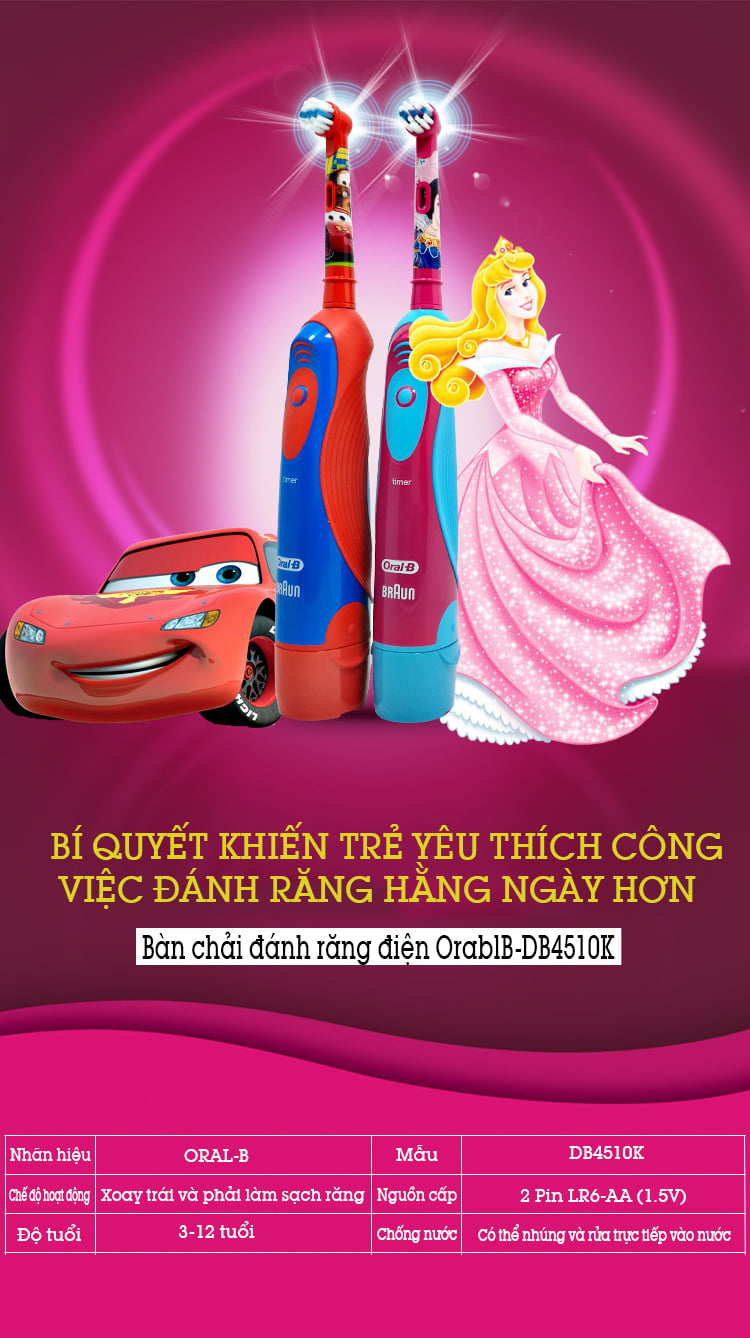 Bàn chải đánh răng điện cho trẻ em Oral-B DB4510K (21)